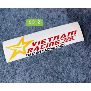 [ 1 MIẾNG ] TEM DECAL VIỆT NAM RACING PHẢN QUANG ( LỘT ĐƯỢC )