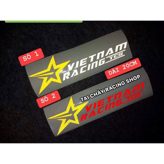 [ 1 MIẾNG ] TEM DECAL VIỆT NAM RACING PHẢN QUANG ( LỘT ĐƯỢC )