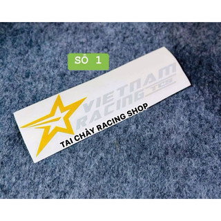 [ 1 MIẾNG ] TEM DECAL VIỆT NAM RACING PHẢN QUANG ( LỘT ĐƯỢC )