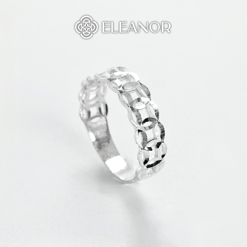 Nhẫn bạc nữ Eleanor Accessories thiết kế hình kim tiền phụ kiện trang sức 7159