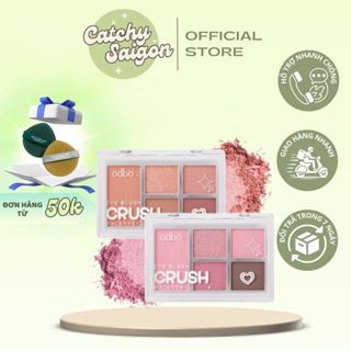 [ODBO] Bảng Phấn Mắt ODBO 5 Ô Nhũ Lì Tích Hợp Má Hồng Vỏ Trong Eye Blush Crush 6g (ODS04)