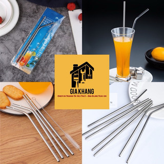  Bộ 2 ống hút inox 304 kèm cọ