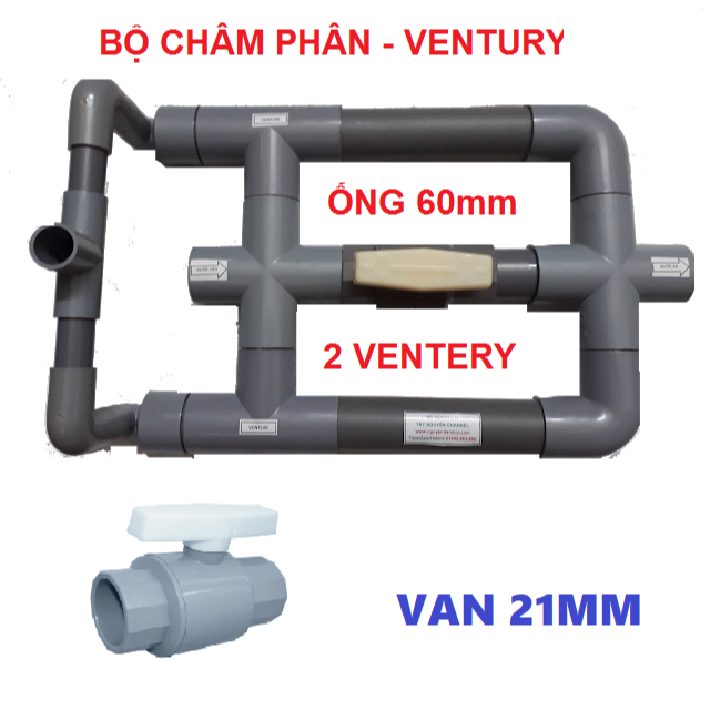 BỘ CHÂM PHÂN- BỘ HÚT PHÂN - VENTURY - THIẾT BỊ CHÂM PHÂN ∅60 MM