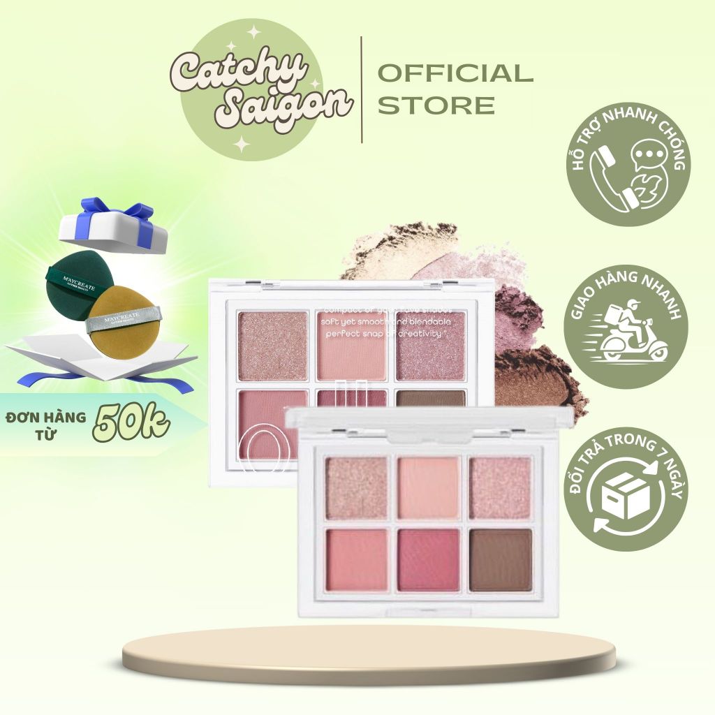 Bảng Phấn Mắt ODBO OD276 6 Ô Nhũ Lì Signature Eyeshadow Palette 4.8g