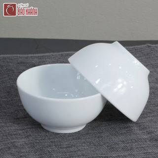 Bộ bát cơm men trắng