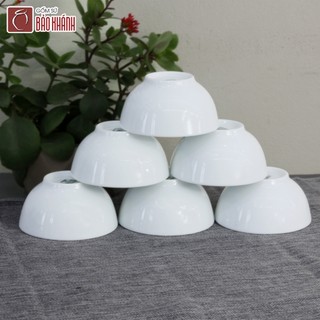 Bộ bát cơm men trắng