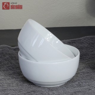 Bộ bát cơm men trắng