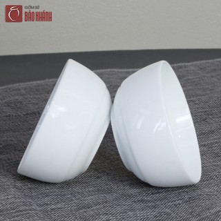 Bộ bát cơm men trắng