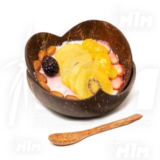 Bát dừa l Đĩa dừa tim - Dùng để món ăn vặt, để các hạt khô, mứt, chè, salad