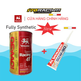 [combo] 1 Nhớt Xe Máy [cho xe ga] 100% tổng hợp + 1 láp - WOLVER SPECIAL RACING 4T SAE 10W30 - 800ml - hàng chính hãng