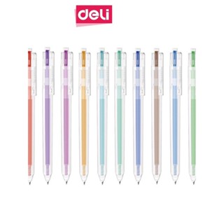  Bút gel nước Deli G118 ngòi 0.5mm xinh xắn nhiều màu tùy chọn nhanh khô viết đều trơn 