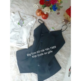 Set áo sơ mi + GiLe   2 chi tiết  BIG SIZE( 60-100KG )MS001