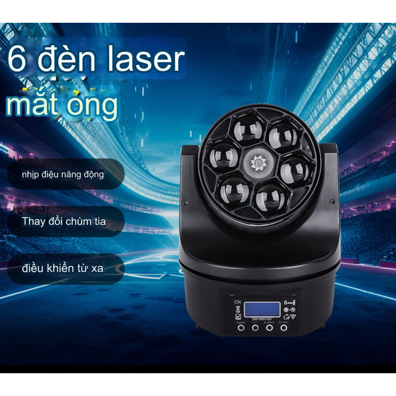 Đèn moving 6 mắt laser