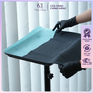 Tấm lót đầu lót kệ xe đẩy spa phun xăm trãi bàn xăm kê tay màu đen và xanh 33cm x 45cm bịch 125 tờ có bán lẻ 