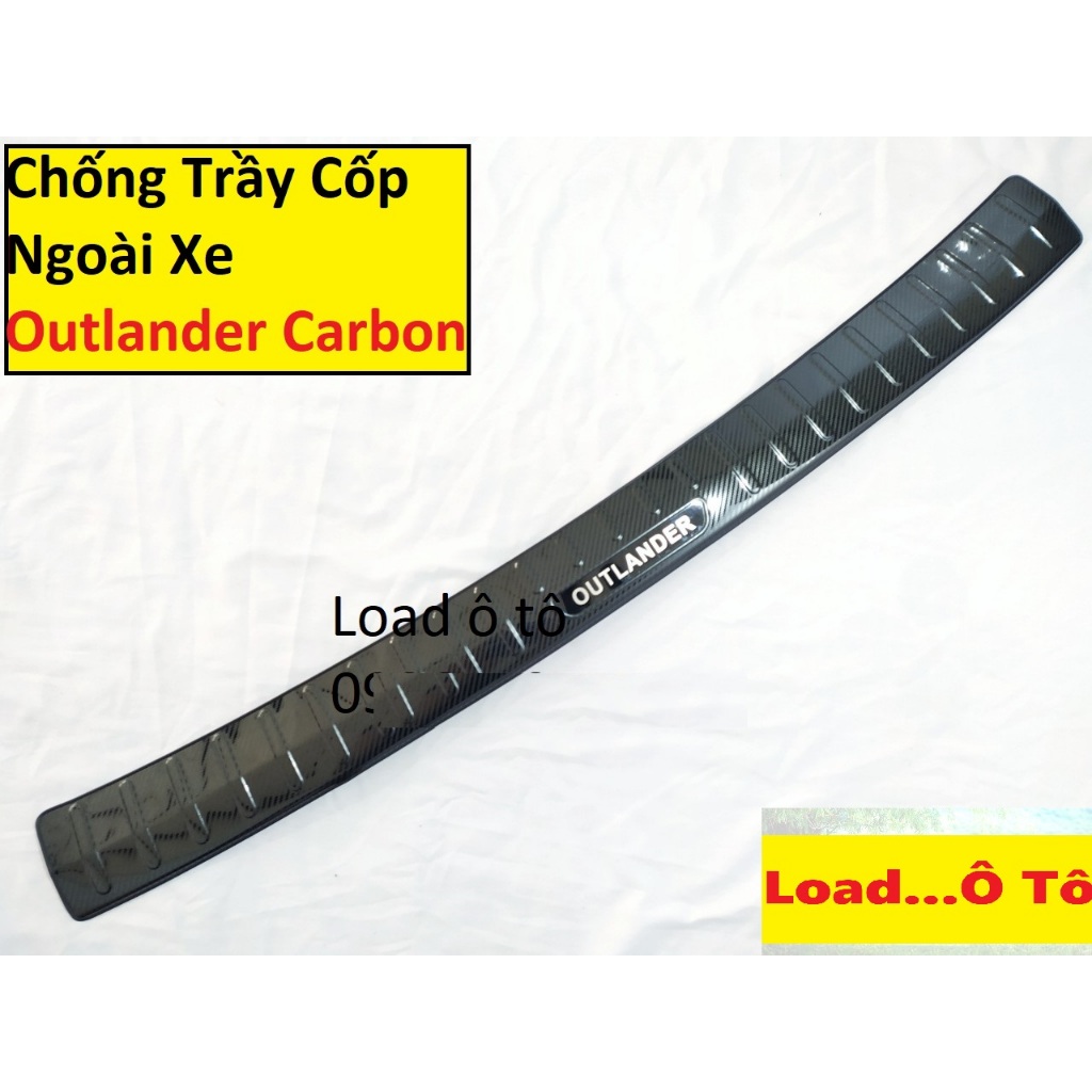 Chống Trầy Cốp, Ốp Bậc Cốp Ngoài Carbon Xe Mitsubishi Outlander 2025-2018 Cao Cấp