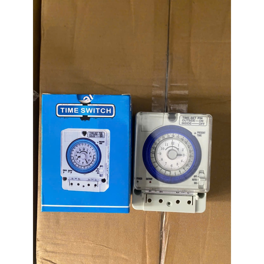 Đồng hồ hẹn giờ cơ Timer hẹn giờ TB388N  - Công Tắc Hẹn Giờ Cơ Timer 24H