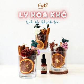 Ly Hoa Gỗ Khô Khuếch Tán Tinh Dầu, Lọ Hoa Để Bàn Decor Thơm Phòng, Thế Máy Xông, Làm Sạch Không Khí