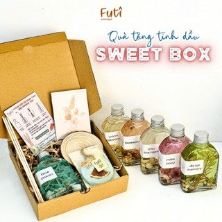 Hộp Quà Tặng 20/10,Tinh Dầu Khuếch Tán Và Sáp Thơm, Tặng Người Yêu, Mẹ, Đồng Nghiệp, The Sweet Box