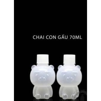 CHAI NHỰA 70ML HÌNH GẤU TRONG