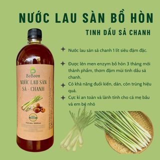 Nước lau sàn bồ hòn sả chanh hữu cơ lên men enzym sinh học thiên nhiên Boboon 1000ml