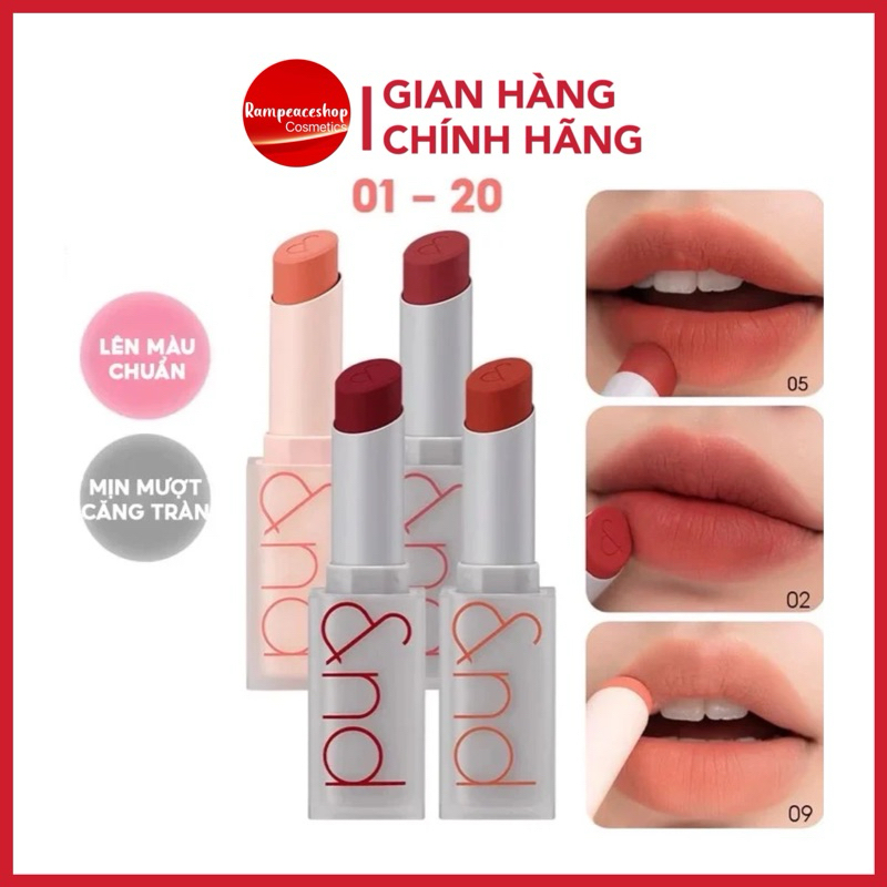 SON THỎI LÌ Romand Zero Gram Sunset Edition