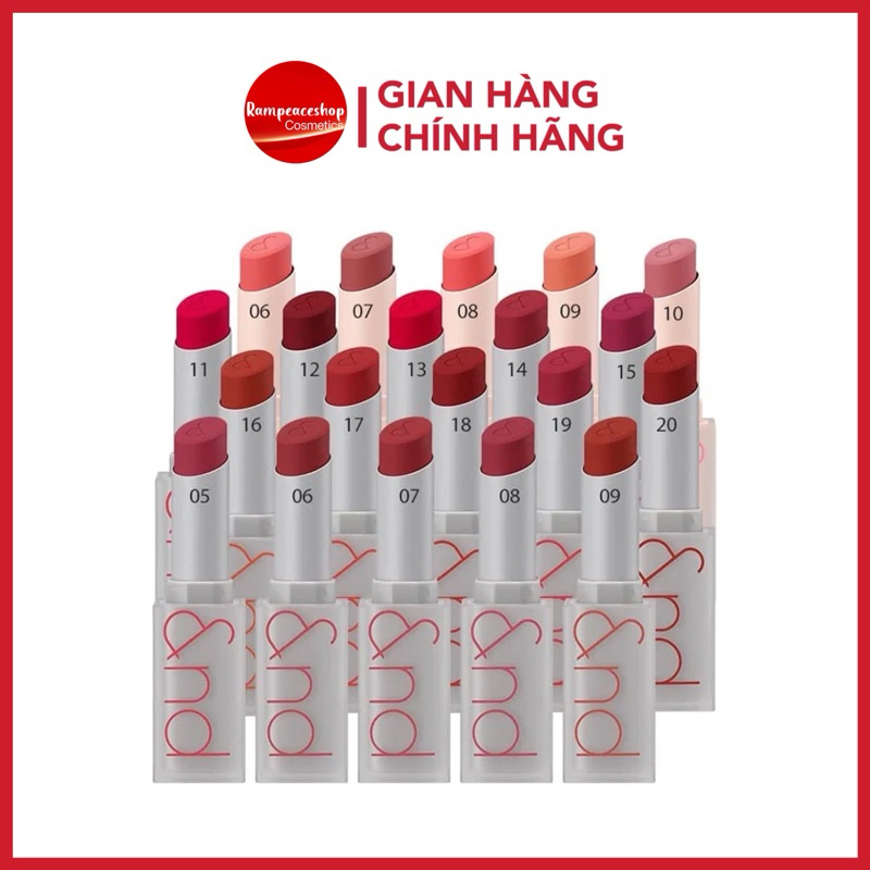 SON THỎI LÌ Siêu Nhẹ Môi Romand Zero Gram Matte Lipstick