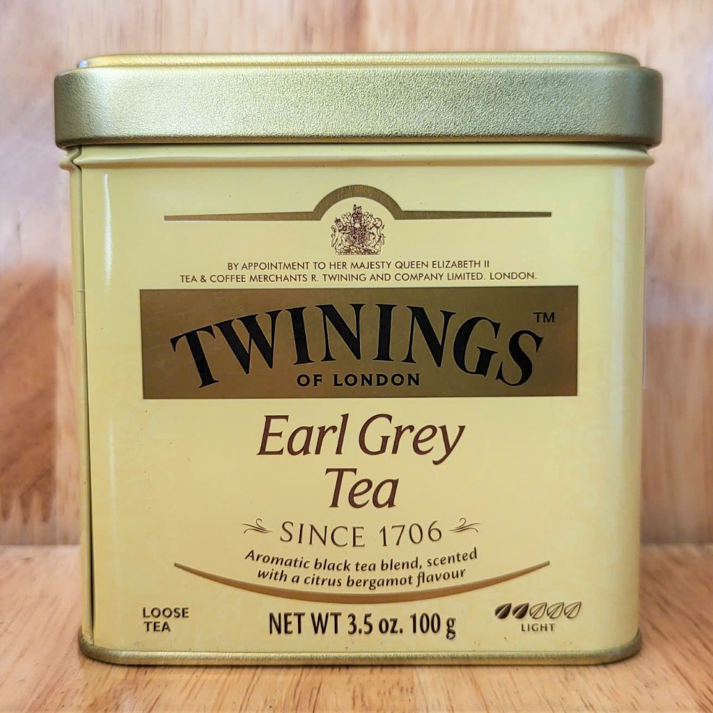 [Hộp thiếc VÀNG 100g] TRÀ ĐEN (trà lá lớn) [POLAND] TWININGS OF LONDON Earl Grey Tea