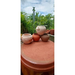 Chậu đất nung - chậu chum mini miệng 5, cao 6.5