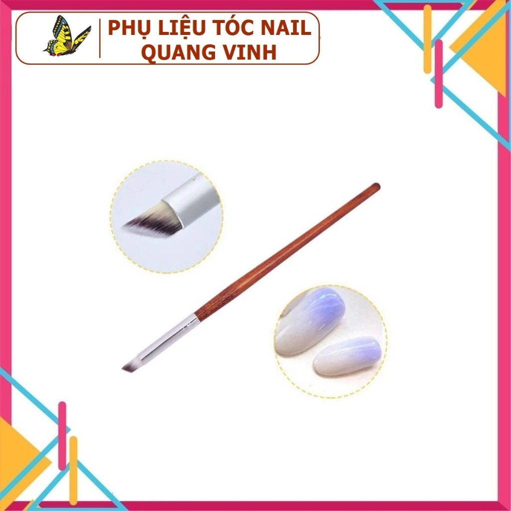 Cọ ombre cán gỗ đầu xéo