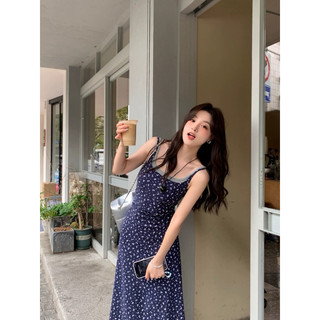 [SẴN SIZE S ] ĐẦM ĐEN HOA HAI DÂY CO DÃN [KÈM ẢNH FEEDBACK]
