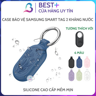 Ốp Samsung Smart Tag 2 Silicone Case Mềm Hoa Kháng Nước Kèm Móc Khoá Tròn Mở Tiện Lợi BESTPLUS
