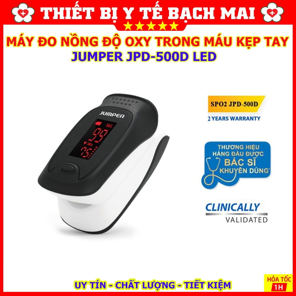 Máy Đo Nồng Độ Oxy Trong Máu Jumper JPD 500D Led - Thiết Kế Nhỏ Gọn Và Sử Dụng Dễ Dàng