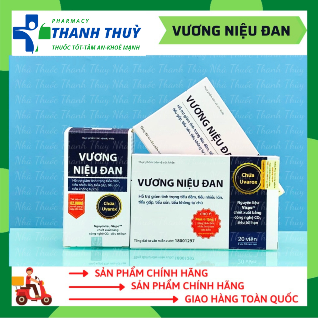 VƯƠNG NIỆU ĐAN, Giúp Giảm Tình Trạng Tiểu Đêm, Tiểu Nhiều Lần, Tiểu Són, Tiểu Không Tự Chủ