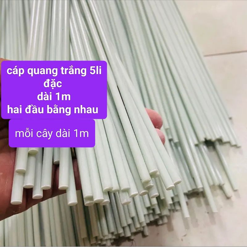 4m cáp quang 5li rời 1m 1 cây làm diều kèm 2 pass