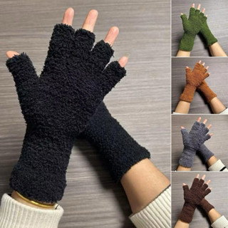 Bao Tay Lông Cừu Ủ Kem Siêu Dày Chống Nắng Đủ Màu Cắt Ngón