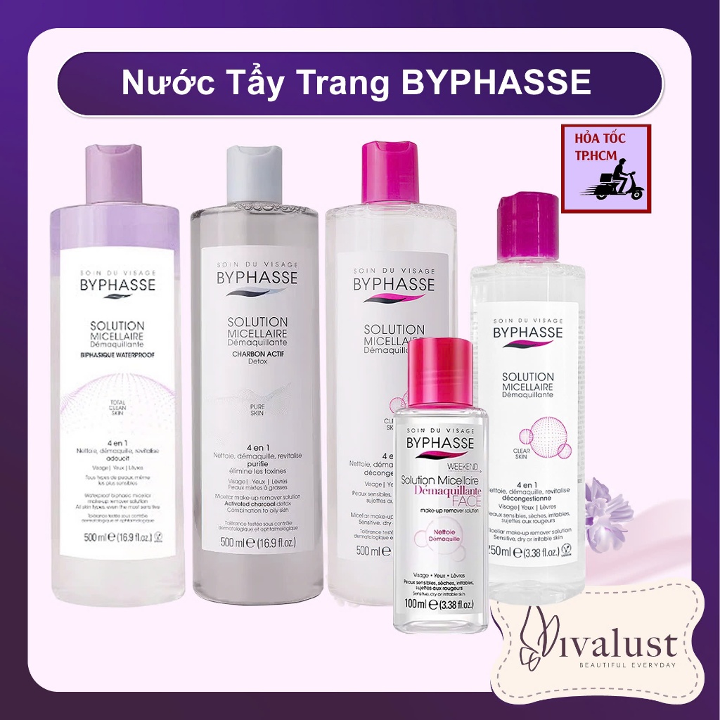 [Chính Hãng] Nước Tẩy Trang BYPHASSE Micellar Make-Up Remover Solution (500ml)