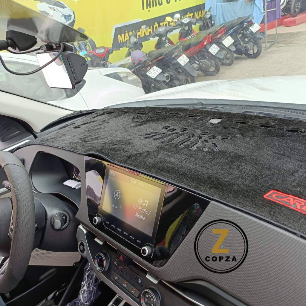 Thảm Taplo KIA Chất Liệu Lông Cừu Loại Dày và Lông Cừu Ngắn Sorento Carens Carnival Seltos Cerato Morning K3 K5 Soluto