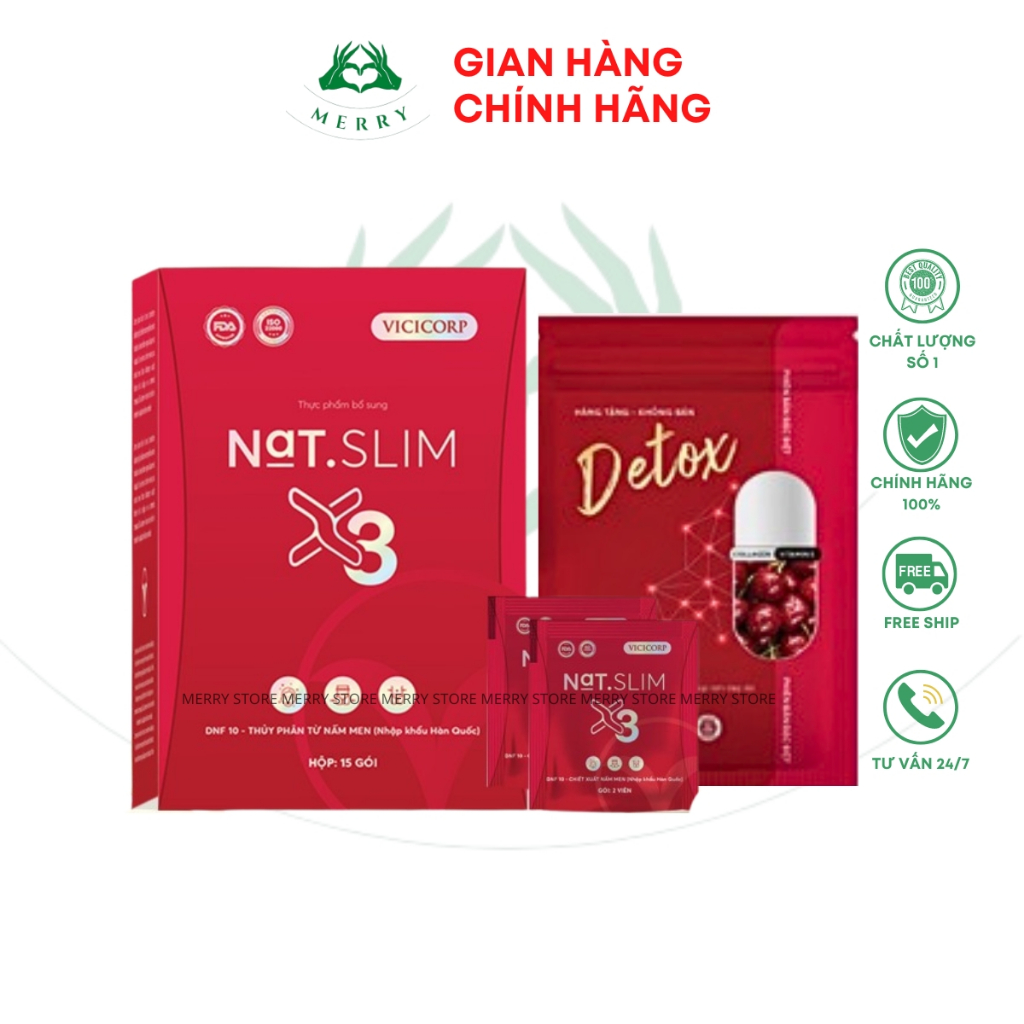 Giảm Cân Nat Slim X3 Chính Hãng MERRY STORE Giúp Giảm Cân Hiệu Qủa