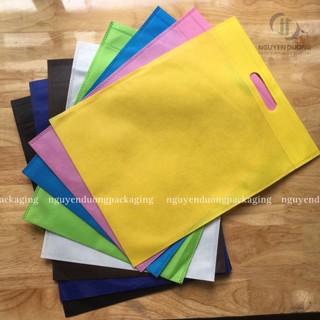 (10 Chiếc) Túi Vải Không Dệt Dạng Phẳng Đột Lỗ Quai Xách