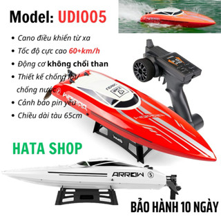 Tàu Thuyền Cano Điều Khiển Từ Xa Tốc Độ Cao 60km/h UDI005 Không Chổi Than Chống Lật Chống Nước Xa 200m Cảnh Báo Pin