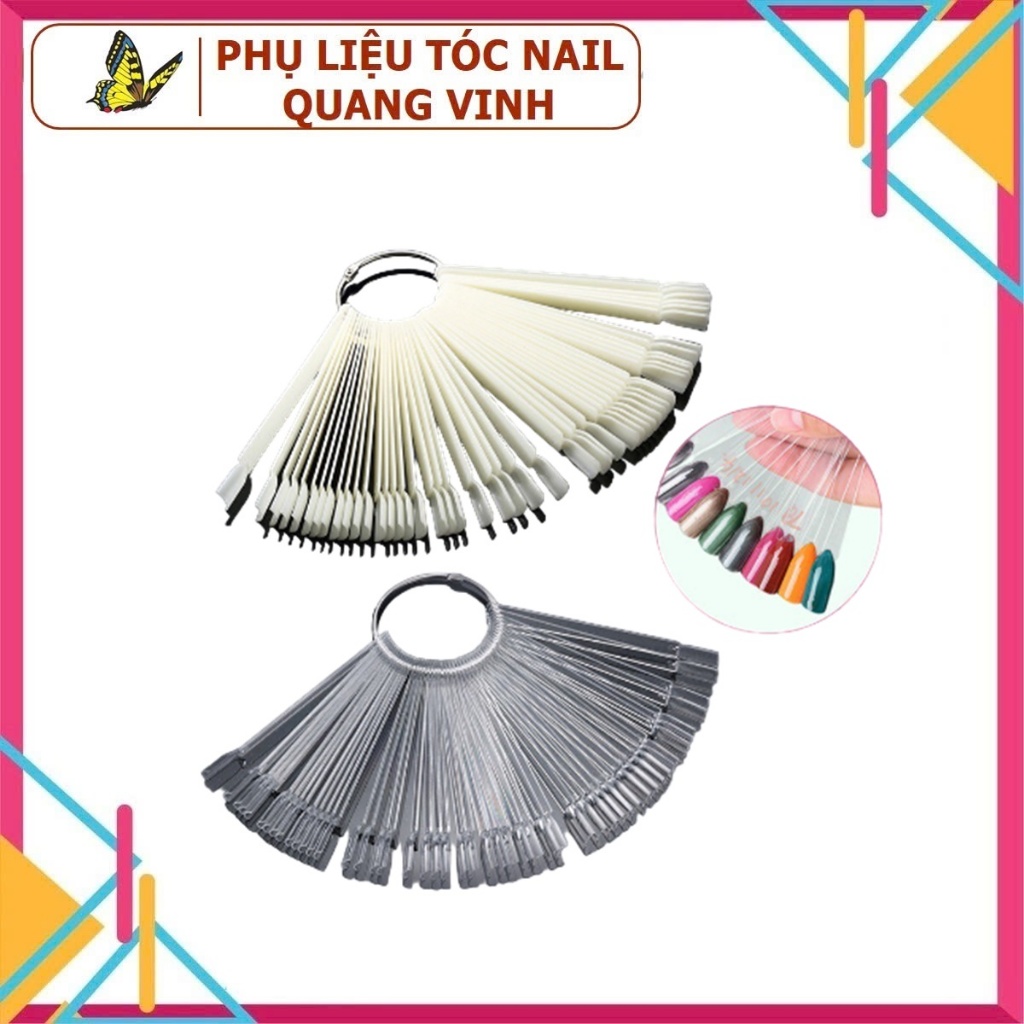 Móng que vuông tập sơn làm bảng màu