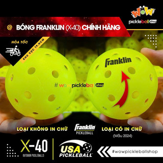 ✅ Bóng Pickleball - Bóng Franklin X-40 (chính hãng) - Chuẩn thi đấu quốc tế