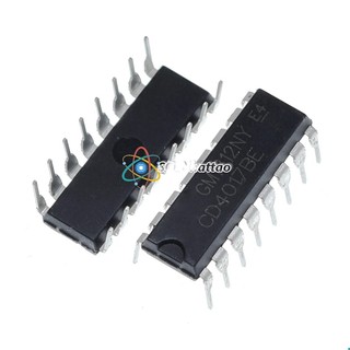 IC đếm thập phân CD4017 4017 DIP16 / SOP16 tùy chọn