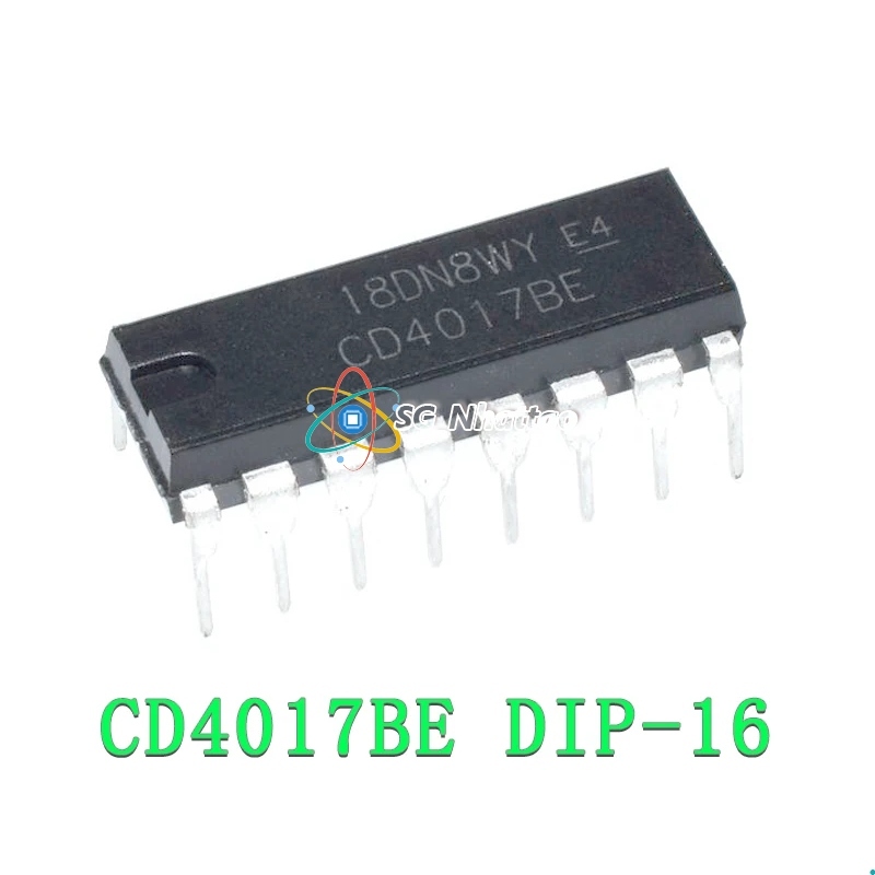IC đếm thập phân CD4017 4017 DIP16 / SOP16 tùy chọn