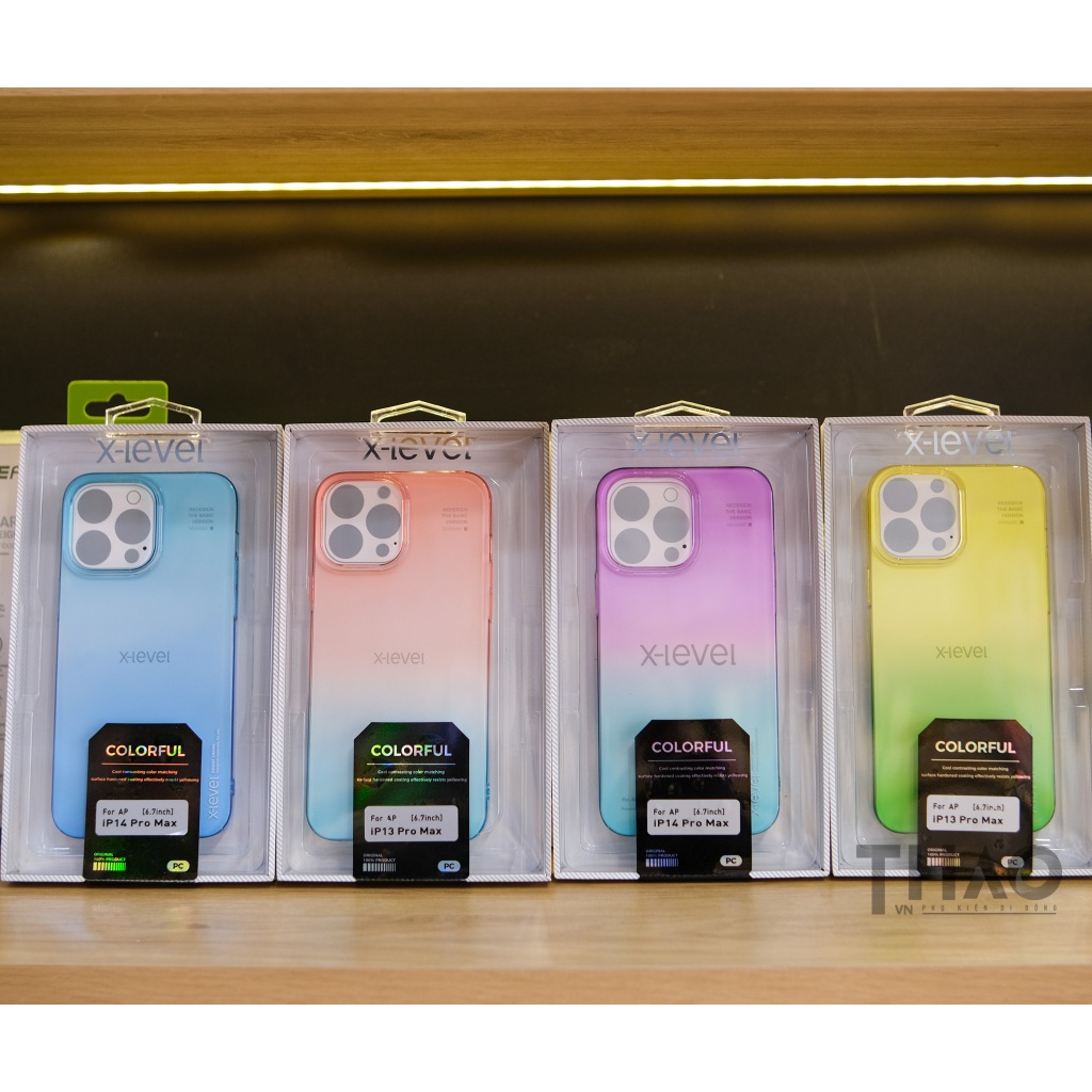 Ốp XLEVEL COLORFUL trong loang màu siêu mỏng chống ố vàng dành cho iPhone
