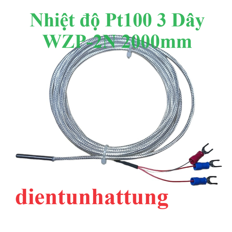 PT100 3 DÂY M4 WZP-2B 2000MM, CẢM BIẾN NHIỆT ĐỘ PT100