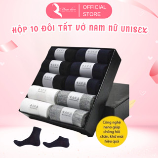 Hộp 10 đôi tất vớ nam nữ Unisex khử mùi chống hôi chân Hàng xuất Nhật