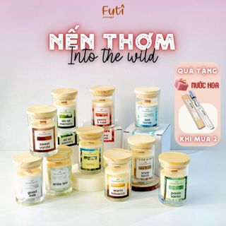 Nến Thơm Thiên Nhiên Thơm Phòng Nắp Gỗ Nhiều Mùi Hương 100gram, Candle Cup Into The Wild