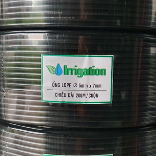 Giá sỉ Cuộn 200m Ống LDPE 5x7mm dùng trong hệ thống tưới tự động