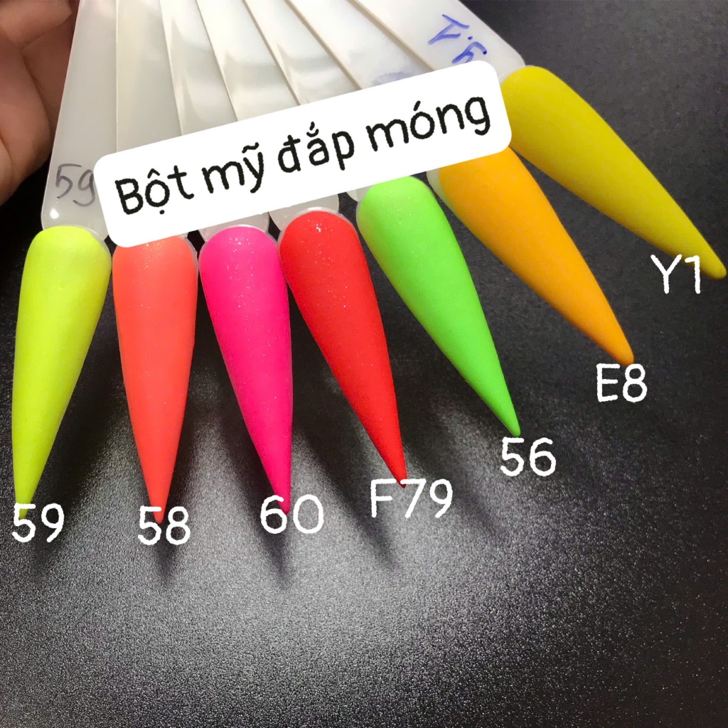 Bột đắp mỹ tone neon hũ 30g -10g, bột đắp móng